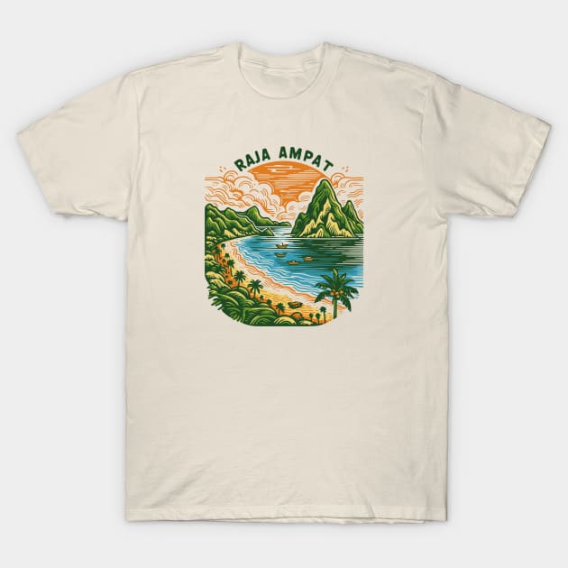 Raja Ampat Beach in Indonesia T-Shirt by Yaydsign